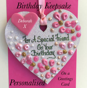 Happy Birthday Friend keepsake heart