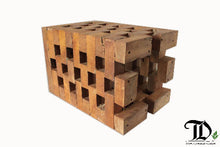 Load image into Gallery viewer, Jenga Stool/End Table - Reclaimed Teak Wood
