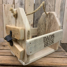 Load image into Gallery viewer, Reclaimed Pallet Wood Beer Bottle Carrier
