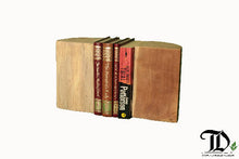 Load image into Gallery viewer, Half Log Book Ends - Reclaimed Teak Wood
