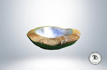 Load image into Gallery viewer, Silver Leaf Plated Bowl - Reclaimed Teak Wood
