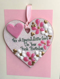 First Birthday Keepsake Heart