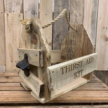 Load image into Gallery viewer, Reclaimed Pallet Wood Beer Bottle Carrier
