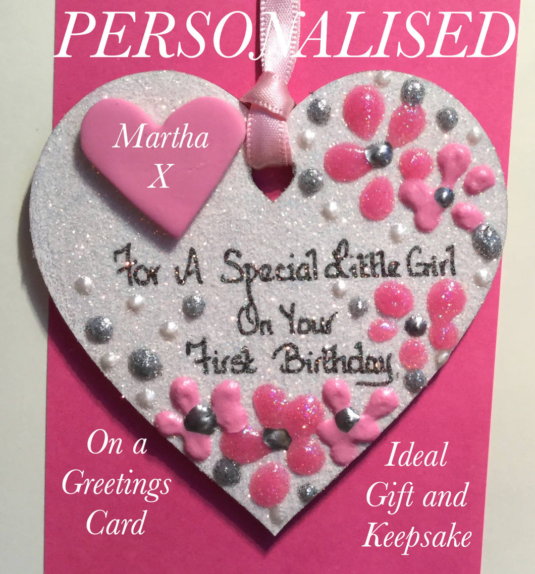 First Birthday Keepsake Heart