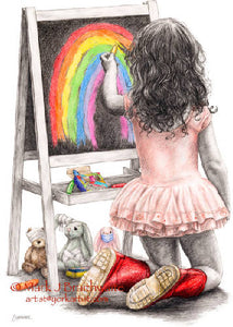 Rosebud, Sing a Rainbow supporting NHS Charities Together (30x40cm print)