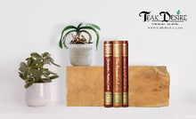 Load image into Gallery viewer, Block Bookends - Reclaimed Teak Wood
