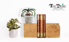 Load image into Gallery viewer, Block Bookends - Reclaimed Teak Wood
