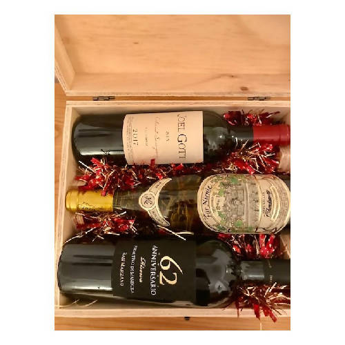 Christmas Wines Packed in Wooden Case