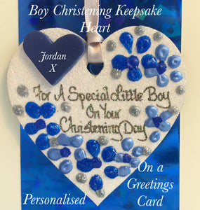 Christening Day Keepsake Heart