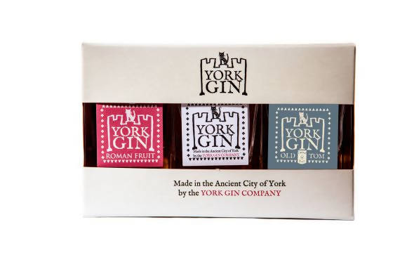 York Gin triple mini gift pack 3 x 5cl bottles