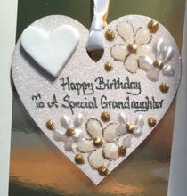 Load image into Gallery viewer, Grandaughter’s birthday keepsake heart
