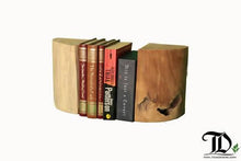 Load image into Gallery viewer, Half Log Book Ends - Reclaimed Teak Wood
