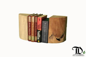 Half Log Book Ends - Reclaimed Teak Wood