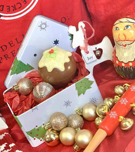 Christmas Pudding detailed Hot Chocolate Bomb