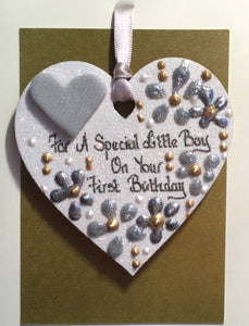 First Birthday Keepsake Heart