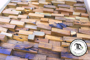 Square Wall Art Decor - Reclaimed Teak Wood - CLEARANCE