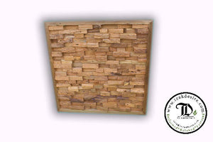 Square Wall Art Decor - Reclaimed Teak Wood - CLEARANCE