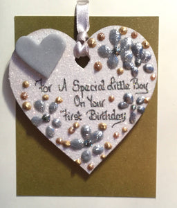 First Birthday Keepsake Heart