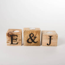 Load image into Gallery viewer, Initials - Upcycled Wooden Pallet Blocks, Tea Light Holders
