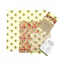 Load image into Gallery viewer, Bumble Wrap Beeswax wraps Kitchen pack BEE
