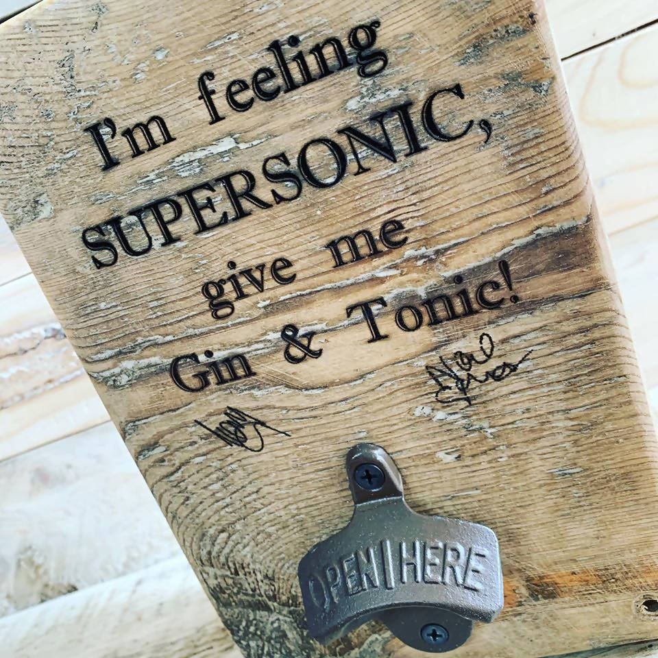 Personalised - Reclaimed Wood, Wall Mounted Bottle Opener