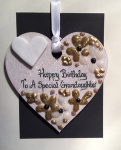 Grandaughter’s birthday keepsake heart