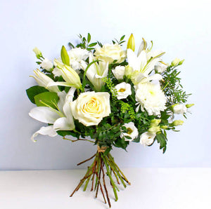 Floral Bouquet - Elegant Shades of White and Green