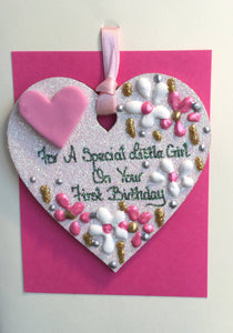 First Birthday Keepsake Heart