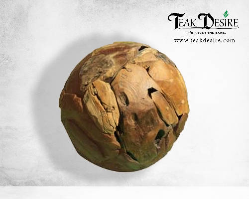 Reclaimed Teak Chip Ball - 30cm