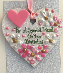 Happy Birthday Friend keepsake heart