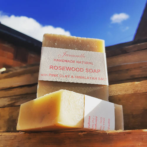 Rosewood and pink clay soap