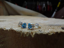 Load image into Gallery viewer, Swiss Blue Topaz Silver Stud Earrings
