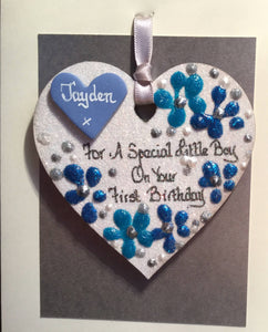 First Birthday Keepsake Heart