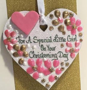 Christening Day Keepsake Heart