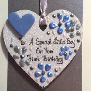 First Birthday Keepsake Heart