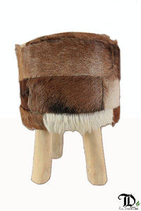 Goat-hide Patchwork Stool