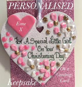 Christening Day Keepsake Heart