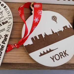 York Wooden Bauble