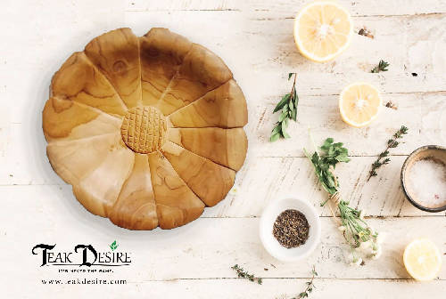 Leaf Shape Plate - Reclaimed Teak Wood