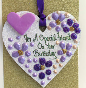 Happy Birthday Friend keepsake heart