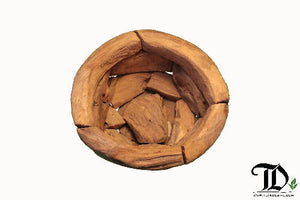 Teak Root Wood Planter Bowl